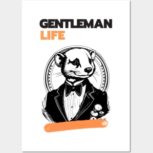 Funny Mouse Gentleman Life Cool Posters and Art